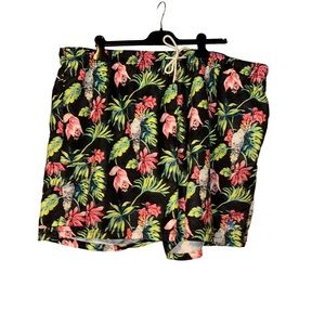 Men Tommy Bahama Tropical Parrots swim trunks big & tall 3XL tall floral beach